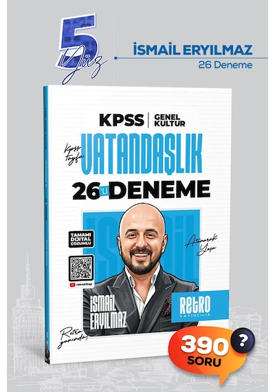 2026 Kpss Genel Kültür Vatandaşlık 26 Lı Deneme Tamamıdijital Çözümlü Retro Yayınları