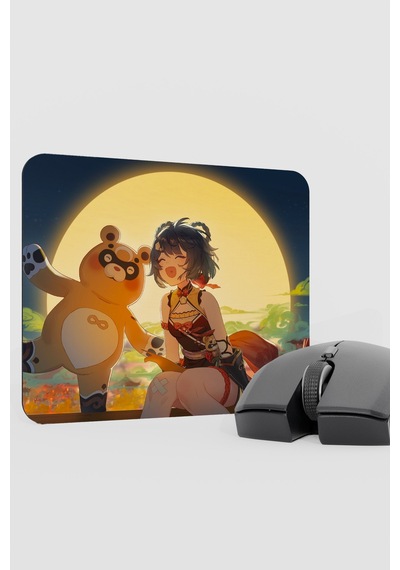 Xiangling Genshin Impact Anime Oyuncu V1 - 22x18 Gaming Mouse Pad Fare Altlığı