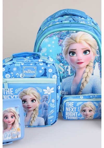 X Dekomus Lisanslı "ıce Queen Collection" Elsa Frozen Okul,kalem Ve Beslenme Çantası,beslenme Kabı,500 Ml Matara Seti Altın