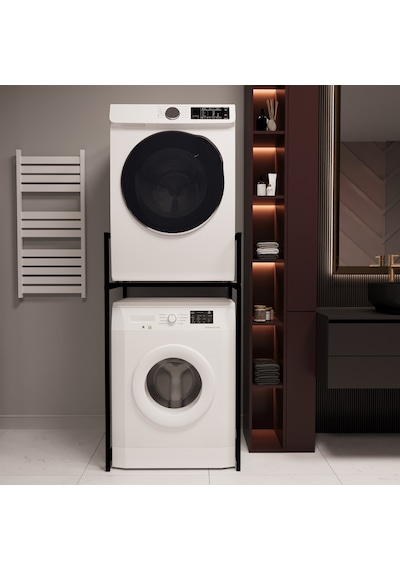 Banyo Rafı Çamaşır Ve Kurutma Makinesi Dolabı Beyaz 1624 Beyaz
