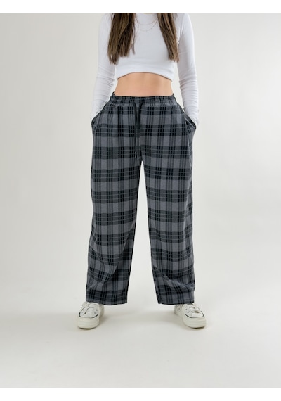 Cocopelli Ekose Kadın Baggy Pantolon Coc2681 Desenli