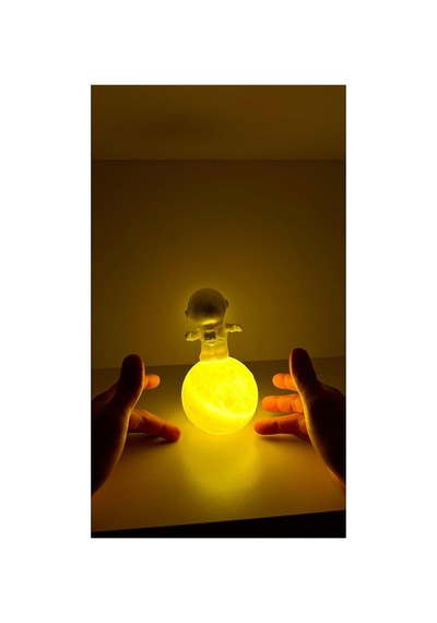 Işık Kasabası 23 Astronot Led Gece Lambası Sarı