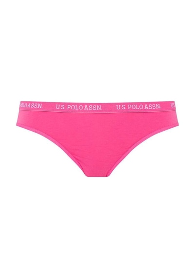 U.S. Polo Assn. Kadın Lacivert - Fuşya - Beyaz 3 Lü Slip 66119 Lacivert - Fuşya - Beyaz