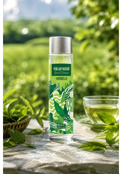Yeşil Çay Tazeliği Cam Dökme Kapak Kolonya Edc 180 Ml