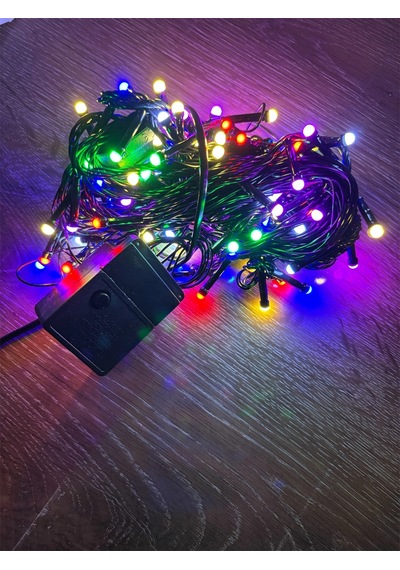 10m 100 Led Damla Uçlu Rgb Işık Siyah Kablo Mz-17-2