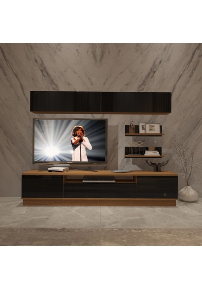 Decoraktiv Trendstyle 5s Mdf Tv Ünitesi Tv Sehpası Ceviz - Siyah