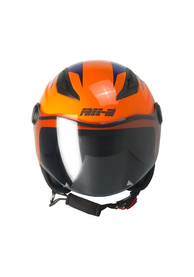 Fr215 Dog Neon Orange Motosiklet Kaskı Yarım Kids Motorcu Kask Turuncu Çok Renkli