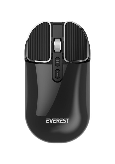 Everest Sm-620 2in1 Bluetooth+2,4ghz Şarjlı Metalik Süper Sessiz Mobil-tv-pc Destekli Kablosuz Mouse Siyah