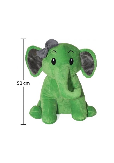 Peluş Nazlı Fil Yeşil 50 Cm Sevimli Konforlu: Peluş Uyku Yastığı Ve Sarılma Arkadaşı Dekoratif Oyuncak