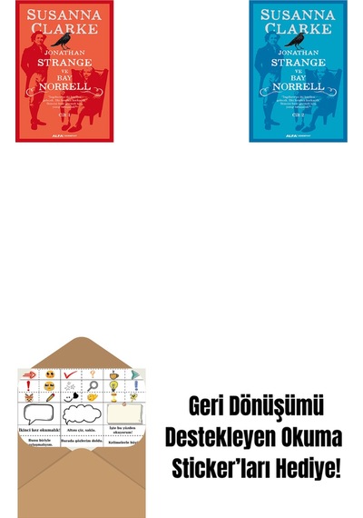 Jonathan Strange Ve Bay Norrell - 1 + Jonathan Strange Ve Bay Norrell - 2 + Okuma Sticker'ları