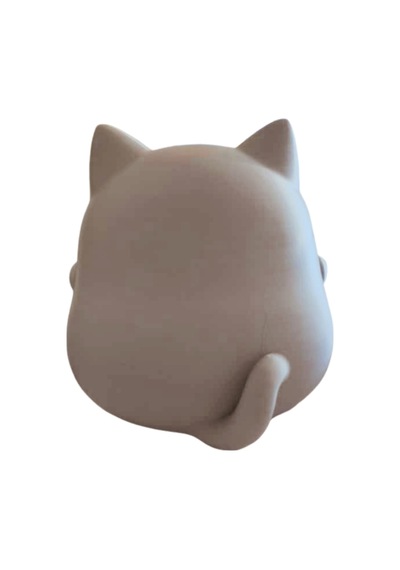 3dprototürk Gri Kedi Kumbara 16 Cm