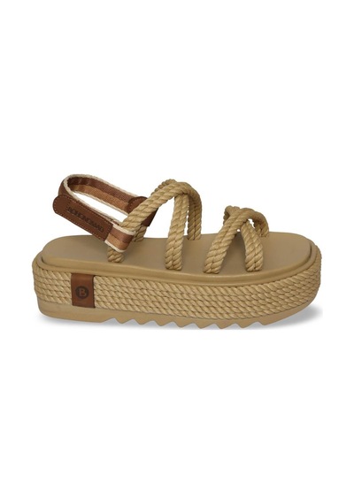Bohonomad Tahiti Chunky Platform Kadın Sandalet - Bej
