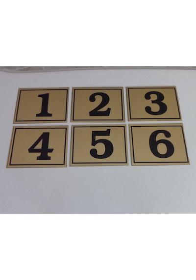 Gendec 6X8 Cm Yapışkanlı No 1'Den 6' Ya