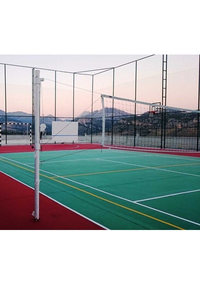 Adelinspor Diomond Voleybol Direği Metal Yükseklik Ayarlı Gerdirme Aparatlı Ankrajlı