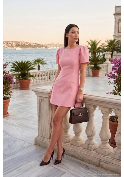 Lela Bayan Elbise 6525735 Şeker Pembe Şeker Pembesi
