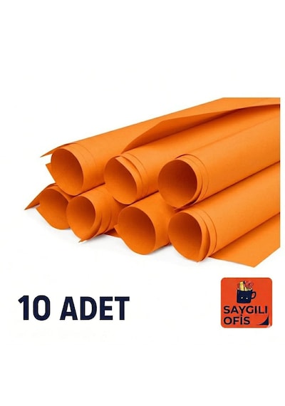 Saygılıofis Fon Kartonu 10 Lu Gri 50x70 Cm 1 Paket Turuncu