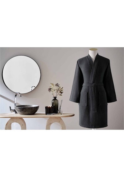 Özdilek Quadruple Kimono Bornoz Siyah