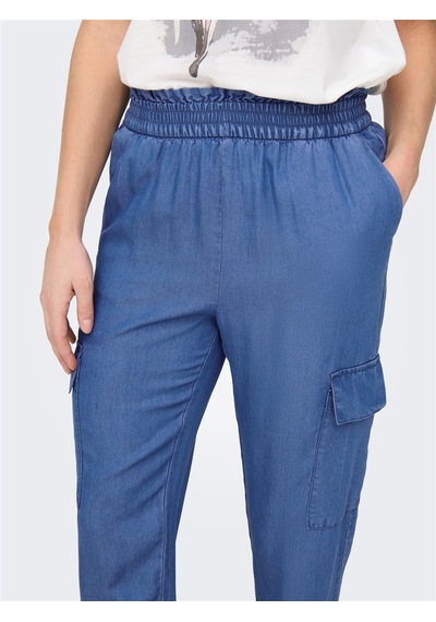 Only Onlcharıs Lıfe Hw Pb Cargo Pant Cc Wvn Kadın Mavi Pantolon - 15338316 Mavi