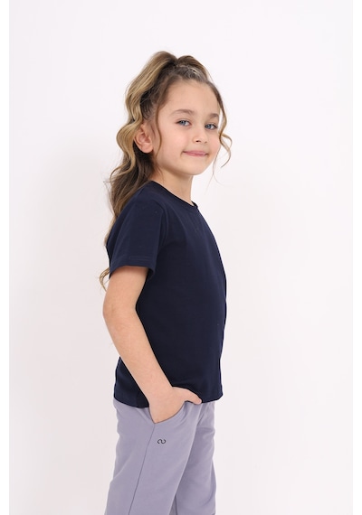 Toontoy Kids Toontoy Unisex Çocuk Baskılı Tişört Lacivert