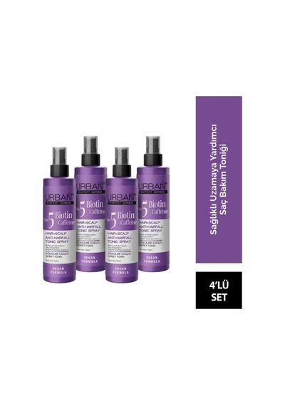 Urban Care Expert Biotin & Kafein Dökülme Karşıtı Saç Bakım Toniği 4 x 200 ML