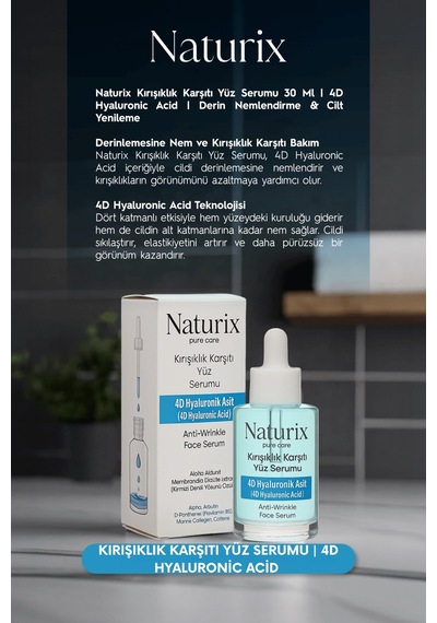Yüz Serumu 4d Hyaluronic Acid Derin Nemlendirme & Cilt Yenileme 30 Ml