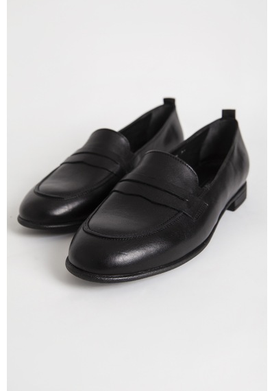 Dericlub Kadın Gerçek Deri Loafer Br 04037 Siyah
