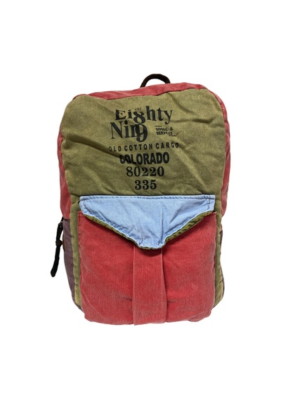 Old Cotton Cargo Kaliteli Vintage Tek Gözlü Disayn Sırt Gezi Çantası Kc Harley Bag 5097 Açık Mavi