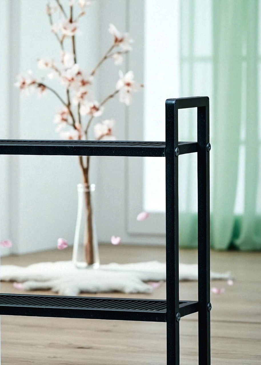 Dekoratif Siyah Metal Kitaplık 5 Raflı 2 Çekmeceli Komidin Çok Amaçlı Stand Organizer Siyah Dekoratif Siyah Metal Kitaplık 5 Raflı 2 Çekmeceli Komidin Çok Amaçlı Stand Organizer Siyah