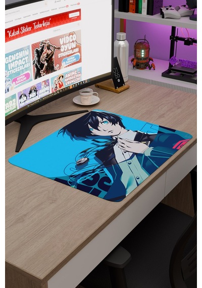 Persona 3 Kaymaz Dikişli Kauçuk Oyuncu Mousepad V4 - 48x40 Xl Gaming Mouse Pad Fare Altlığı