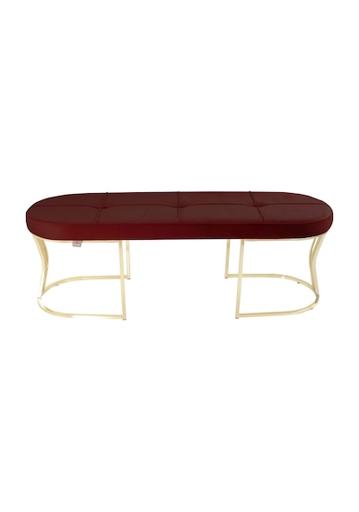 Viego Gold Collection- Bordo Kapitoneli Chester Model Puf & Bench & Koltuk & Uzun Makyaj Puff & Yatak Ucu