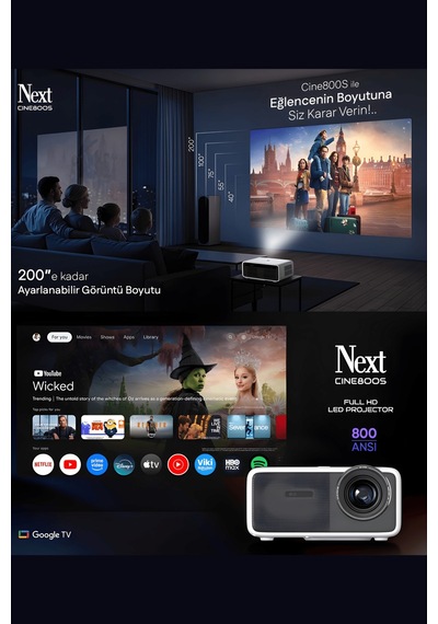 Next Cine800s Googletv Projeksiyon