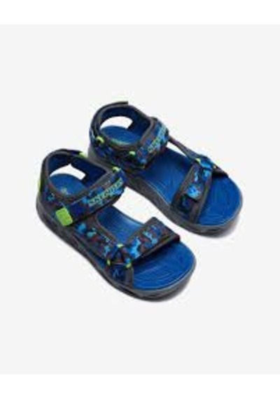 Skechers Hypno - Splash Büyük Erkek Çocuk Mavi Işıklı Sandalet 400077L Bllm Mavi