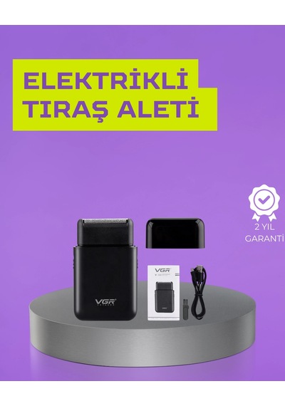 Mey İthalat Kart Tasarımlı Şarjlı Tıraş Makinesi 2 Başlıklı Hassas Kesim