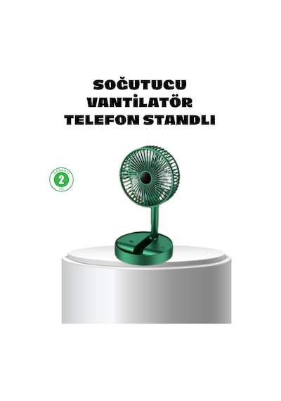 Katlanabilir Mini Fan 3 Kademeli Soğutma, Şarjlı