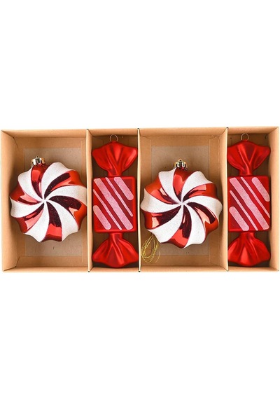 Asılabilir Yılbaşı Yeniyıl Ağacı Süsü Dev Şekerler Christmas New Year Giant Candies Gift Ornaments