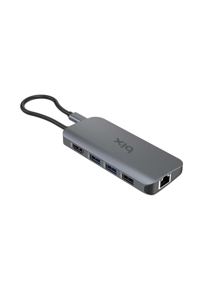Bx10hb Pro 8in1 Usb C Hub 4k 60hz Hdcp Hdmı, 1gbps Rj45, 3x Usb 3.2, 100w Pd Port Macbook Uyumlu Dönüştürücü