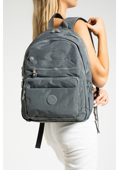 Nemo Bags Gri Unisex Okul Çantası, Laptop Seyahat Sırt Çantası, Crinkle Su Geçirmez Kumaş, 21 Lt, 40x30cm Gri