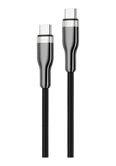 100w Type-c To Type-c Örgülü 1 M Şarj Kablosu Siyah Gl-za01