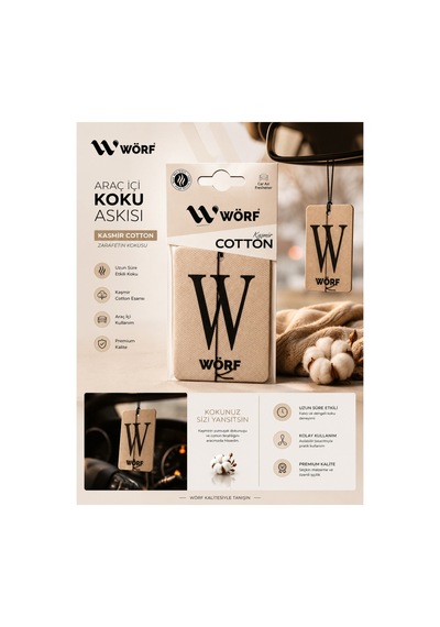 Kaşmir Cotton Araç İçi Koku Askısı Uzun Süre Kalıcı Oto Kokusu