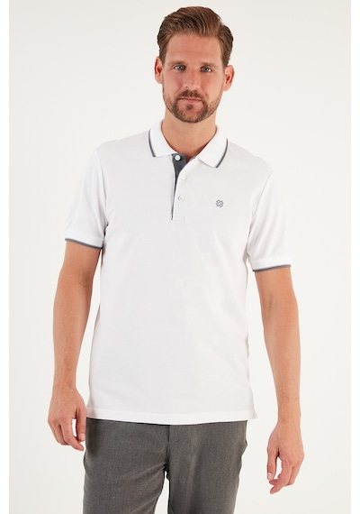 Buratti Pamuklu Regular Fit 3'Lü Paket Erkek Polo Yaka T Shirt 59029641827S3 Vizon-Beyaz-Mavi