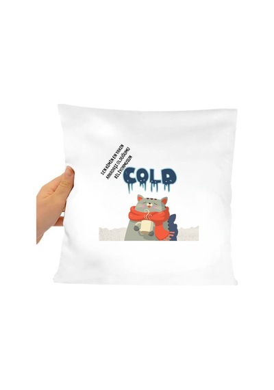 Saten Yastık Kılıfı 50x50 Cm Sen Kimin Hırkını Arkadaşı Olduğumu Bilmiyor Musun Cold Baskılı Dekoratif Kırlent Kılıfı İçi Boş Beyaz