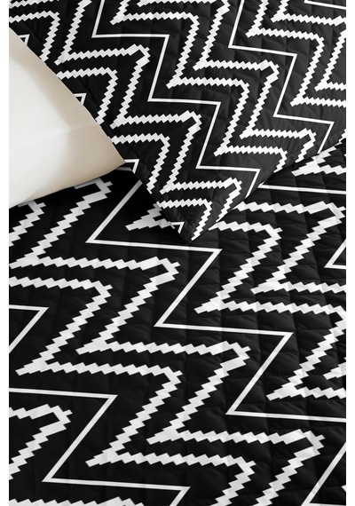 Siyah Geometrik Zigzag Genç Odası Tek Kişilik Pike Takımı - Modern 160x220 Cm Kapitone Yatak Örtüsü Mistik Şafak Serinliği Siyah Geometrik Zigzag Genç Odası Tek Kişilik Pike Takımı - Modern 160x220 Cm Kapitone Yatak Örtüsü Mistik Şafak Serinliği