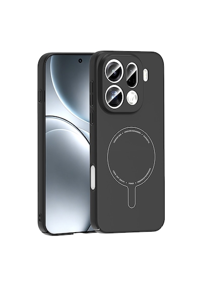 Adige Oppo Find X9 Pro Kılıf Elio Kablosuz Şarj Özellikli Kamera Korumalı Sert Pc Siyah