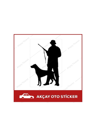 Avcı Ve Köpek Sticker Av Sticker Ördek Avı Sticker Çulluk Sticker