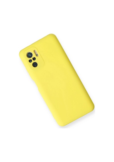 Uryport Xiaomi Redmi Note 10 Kılıf Nano İçi Kadife Silikon - Sarı