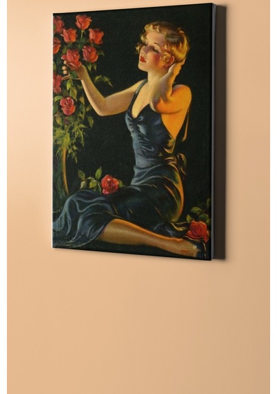 Webstyle Sayılarla Boyama Seti Kasnaklı Güllerin Içindeki Kadın 50 X 65 Cm
