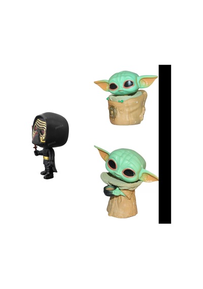 S.wars The Mandalorian Grogu Baby Yoda Kylo Ren Pop Stil 3lü Koleksiyon Karakter Figür Oyuncak Seti