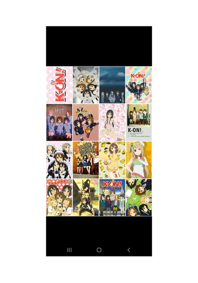 K-on Tasarımlı Desenli 1 6 ' Lı Fotokart Seti
