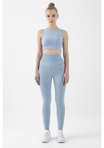 Maraton Active Slimfit Kadın Atlet Yaka Kolsuz Training Sislimavi Bra 813034-Sislimavi