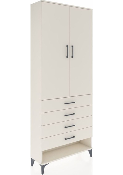 Arges Dolap 2 Raflı 4 Çekmeceli Tek Askılı 88x30x221 Aytaşı-aytaşı Aytası
